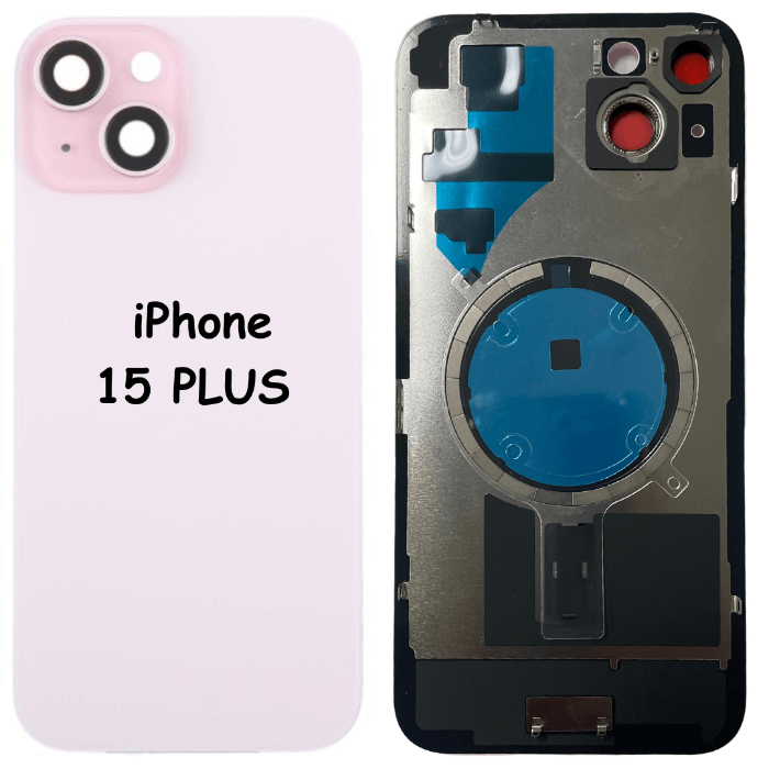 iPhone 15 Plus Battery Back Glass Cover with Camera Lens Cover + MagSafe Magnet (Pink) - Best Cell Phone Parts Distributor in Canada, Parts Source iPhone 15 Plus Battery Back Glass Cover with Camera Lens Cover + MagSafe Magnet (Pink) - Best Cell Phone Parts Distributor in Canada, Parts Source